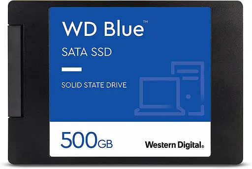 Накопитель SSD Western Digital Sata 2.5" 500Gb WD Blue 480 512 (WDS500G3B0A) - фото 1