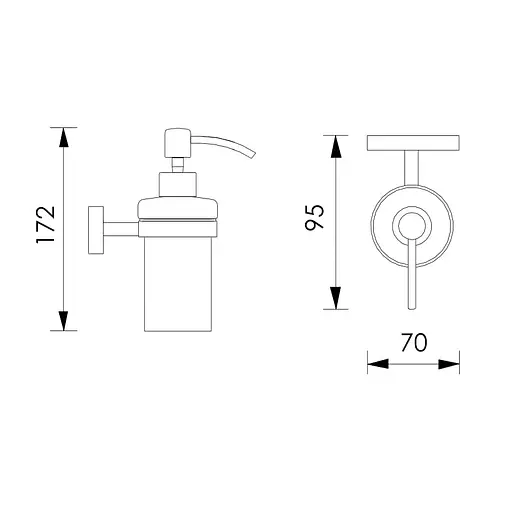Дозатор для рідкого мила Imprese Valtice хром 170320, Хром - фото 2