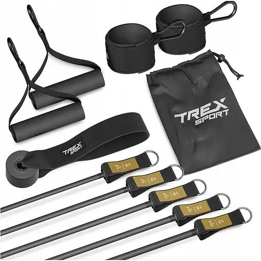 Набор резинок с эспандерами Trex Sport TX-050TS черный