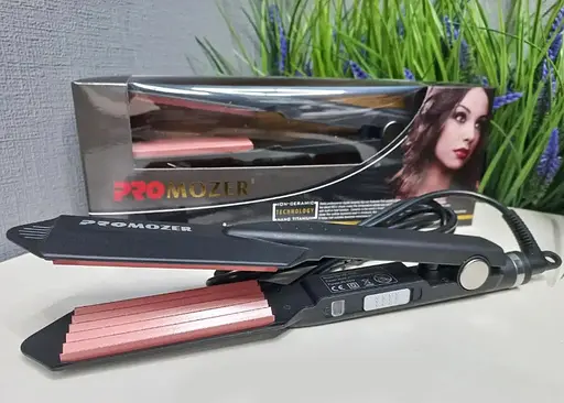 Професійна плойка велике гофре Pro Mozer Mz 7725 для прикореневого об'єму волосся турмалін - фото 3