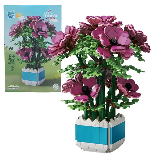 3D конструктор Flowers Розовая орхидея на 1067 деталей (25-133) - фото 3