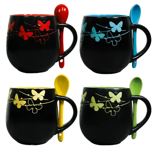 Чашка Vittora Барви ночі з ложкою 450 мл 1 шт. (134842) - фото 2