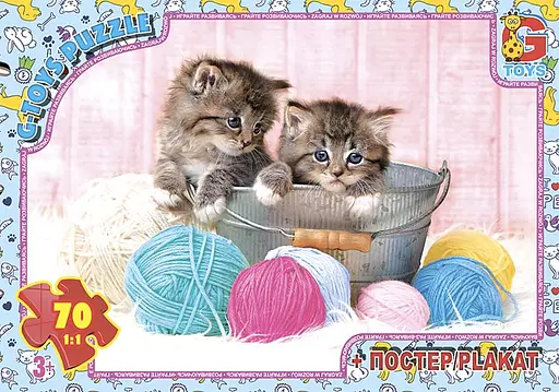 Пазлы G-Toys Домашние любимцы, 70 элементов, AN142