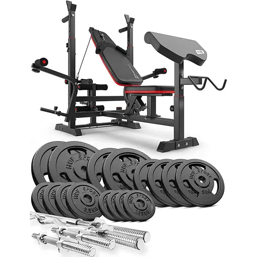 Набір Hop-Sport Strong 106кг з лавкою HS-1075