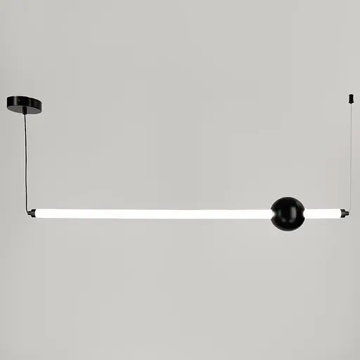 Led світильник у горизонтальній формі 90 см із чорною кулькою | Арт. YG 520A/900 HL BK | Line F - фото 4