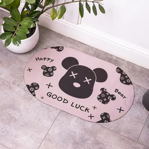 Диатомитовый овальный коврик для дома Good Luck 38×58 (см) Влагопоглощающий коврик для кухни ванны и туалета - фото 2