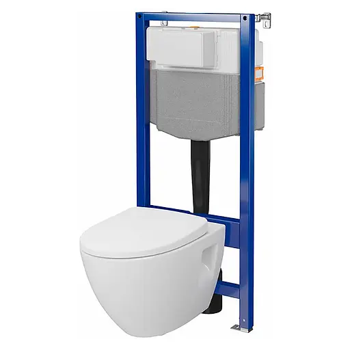 Комплект инсталляция Cersanit Aqua 50 QF + унитаз Cersanit Moduo Plus CleanOn с сиденьем Slim WRAP duraplast Soft Close S701-814 - фото 1