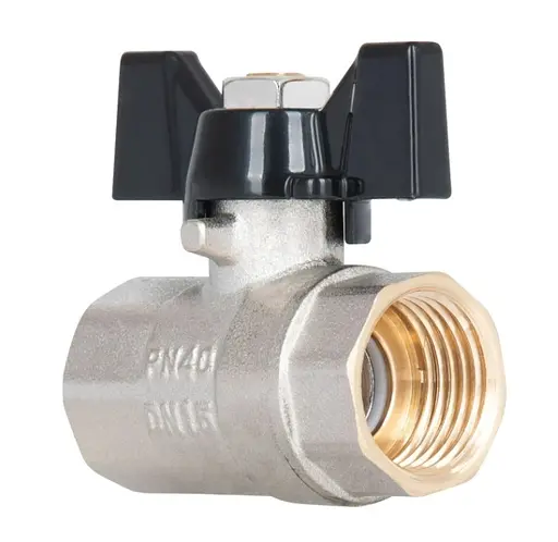 Кран кульовий Thermo Alliance Base 1/2" ВВ прямий, PN40, метелик SD602W15 - фото 2