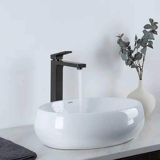 Змішувач для умивальника Gappo G1017-92 збройова сталь Графитовый хром - фото 2