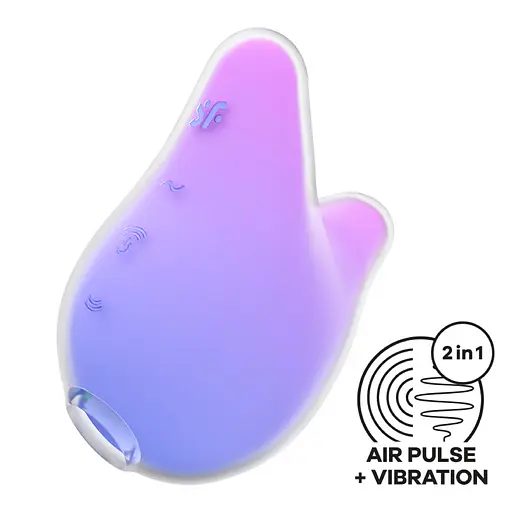 Вакуумний стимулятор клітора з вібрацією Satisfyer Mermaid Vibes фіолетовий - фото 6