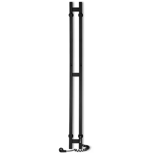 Електрична рушникосушарка Laris Зебра Дует ЧФЧ3 80x1200 Е права R3 73207669, Чорний матовий, Праве, Електронний - фото 2