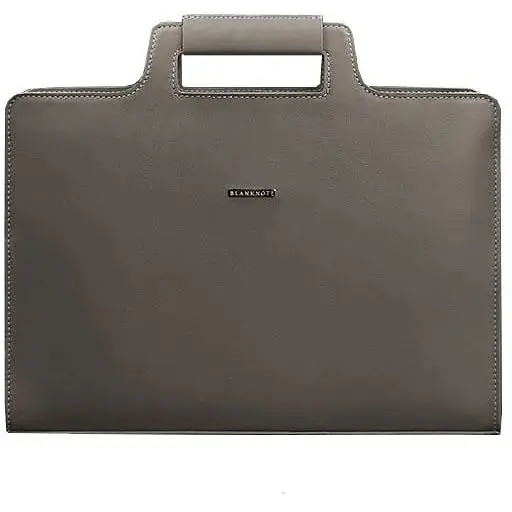 Жіноча шкіряна сумка для ноутбука і документів темно-бежева - фото 1