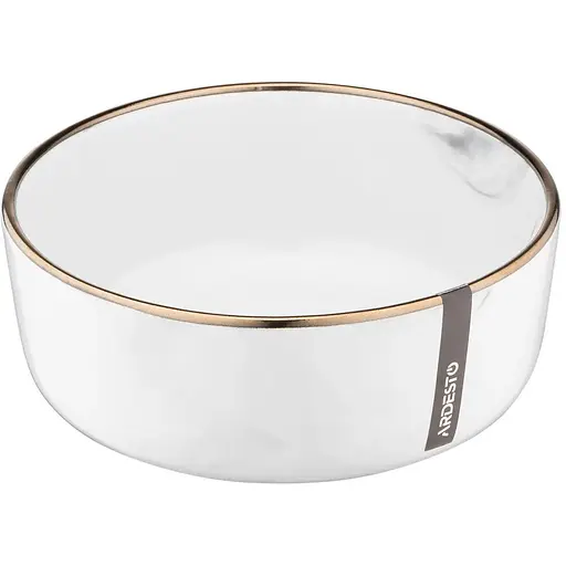 Салатник керамический Ardesto 15.6 см Marmo белый AR2916MRW