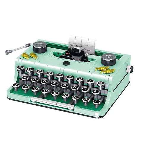 Конструктор печатная машинка Zhegao коллекция ретро для детей и взрослых 820 деталей - фото 1