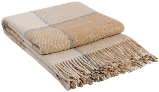 Плед вовняний Vladi Ельф 140х200 біло-бежево-сіро-блакитний 4 (10551) - фото 1