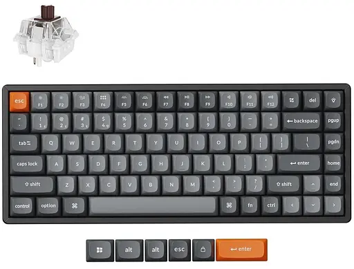 Клавіатура Keychron K2 Max 75% Compact K Super Brown EN/UKR RGB Black (K2M-C3-UA) - фото 1