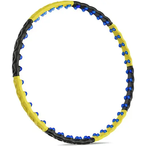 Хулахуп Hop-Sport HS-080HH с массажером 110см черно-желтый - фото 7