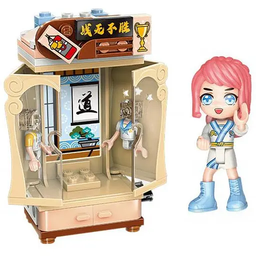 Детский конструктор Девочка с комнатой Bambi 34012 с аксессуарами Спортсменка - фото 1