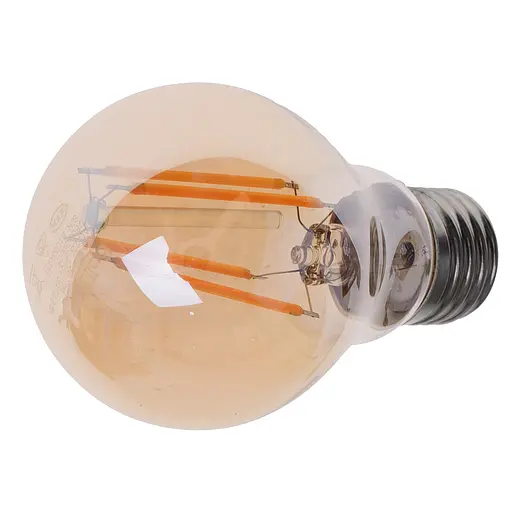 Лампа Brille светодиодная LED Эдисона LED E27 8W WW A60 COG Amber 220 В - фото 4