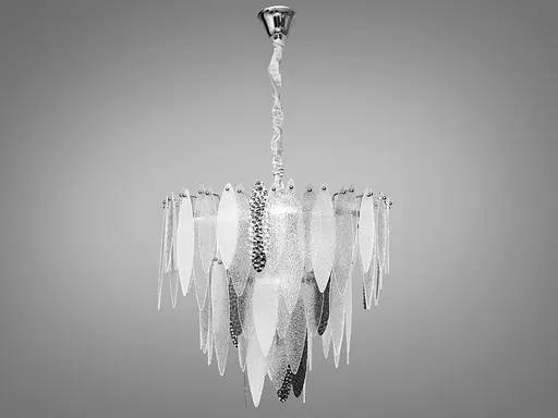 Унікальна, стильна люстра підвіс зі скляними пелюстками на 13 ламп, діам - фото 1