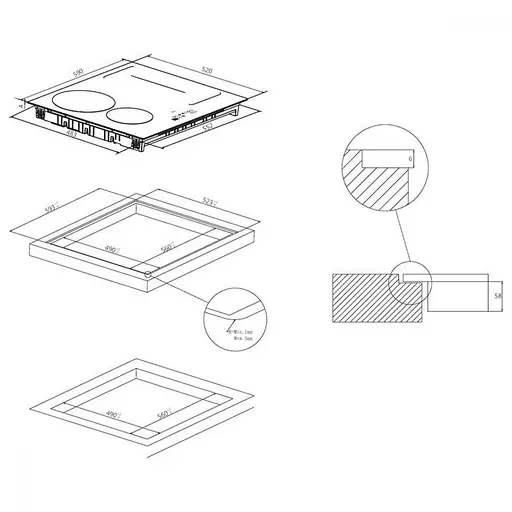 Варильна поверхня електрична Candy CTP6SC4/E1 - фото 6