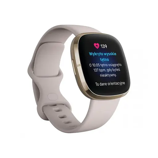 Смарт-часы Fitbit Sense Lunar White/Soft Gold Stainless Steel (FB512GLWT) - фото 5