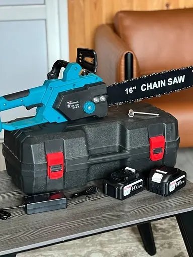 Ланцюгова акумуляторна пила з подачею мастила Chain Saw шина 40 см 16 дюймів 2500 Вт, електропила з високою автономністю 2 АКБ - фото 9