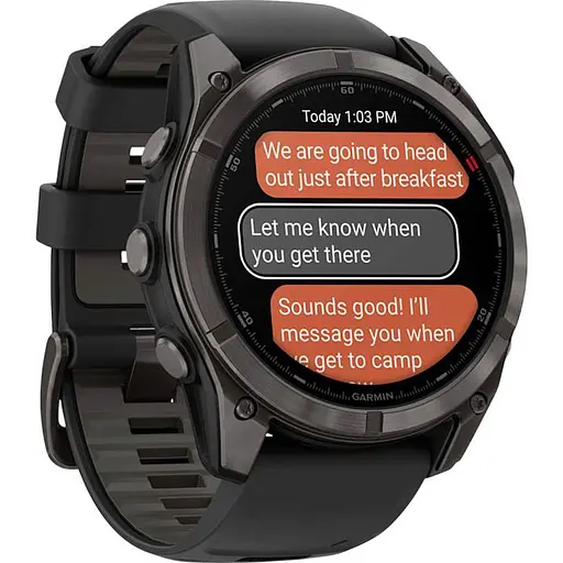 Смарт-часы Garmin Fenix 8 Pro AMOLED Sapphire 51 мм Carbon Gray DLC Titanium with Black/Pebble Gray Silicone Band 010-03199-01 (145029) - фото 4