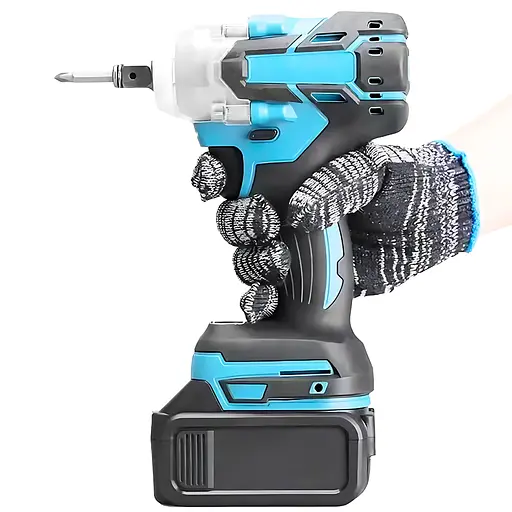 Акумуляторний шуруповерт з набором інструментів індикацією заряда 2 акумулятори 48 Вт Синій - фото 4