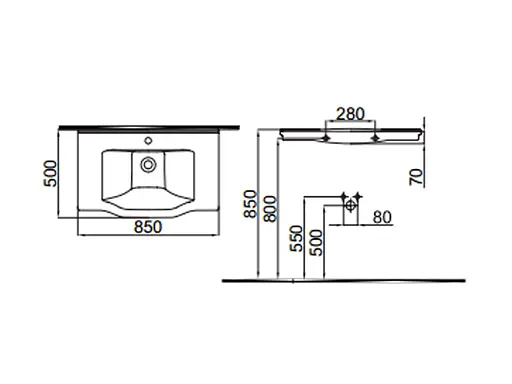 Раковина IDEVIT Neo Classic 3301-0805-0088 - фото 4