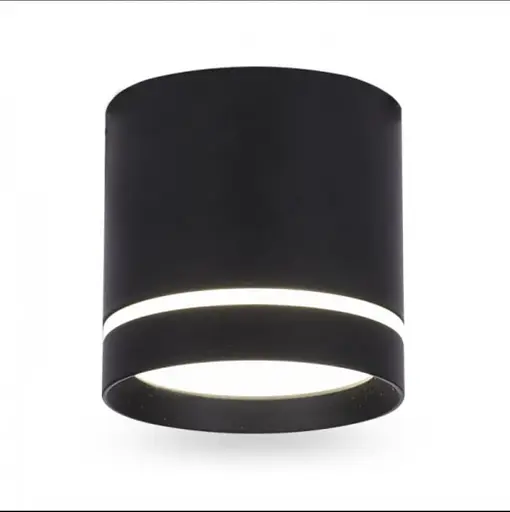 Накладний світильник з акриловим кільцем | Line F | Арт. AL543 чорний - фото 5