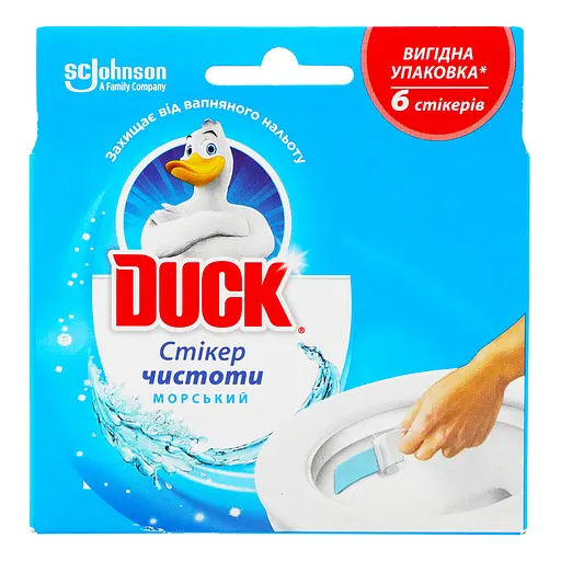 Уценка. Стикер для очистки туалета Duck Туалетный утенок Морской 6 шт. - фото 3