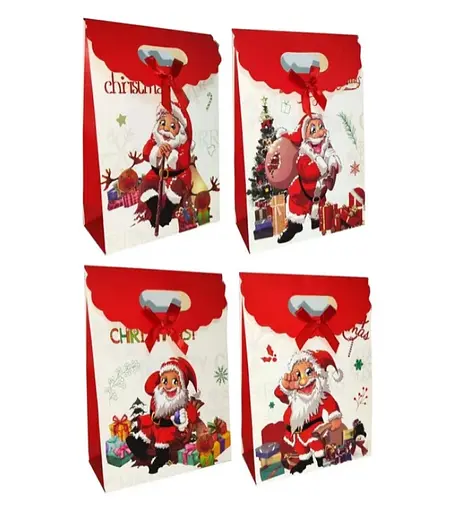 Набір подарункових пакетів Дід Мороз, 12x16x6 см, 6 шт. в упаковці, BL2301-367