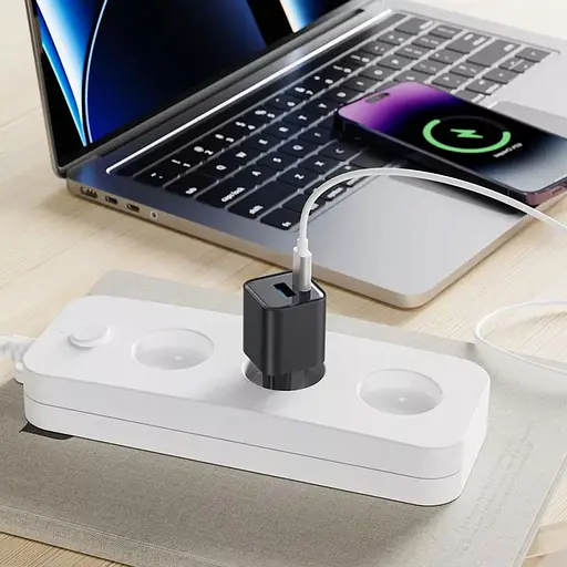 Мережевий зарядний пристрій Proove Silicone Power Plus 20W USB-C/USB-A Black (WCSP2011001) [130276] - фото 6