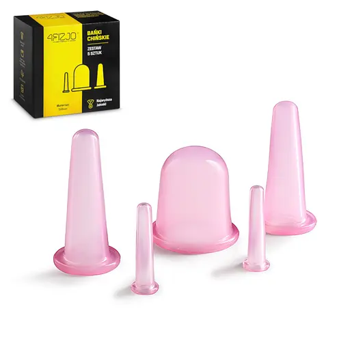 Вакуумні масажні банки 4FIZJO силіконові для тіла (китайські/атницелюлітні банки) 5 шт 4FJ0236 (P-5907739312211) - фото 3