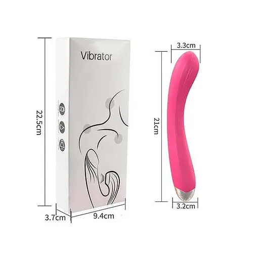 Вибратор гибкий ребристый для женщин G-точки силиконовый Melo 21 см USB бордовый - фото 3