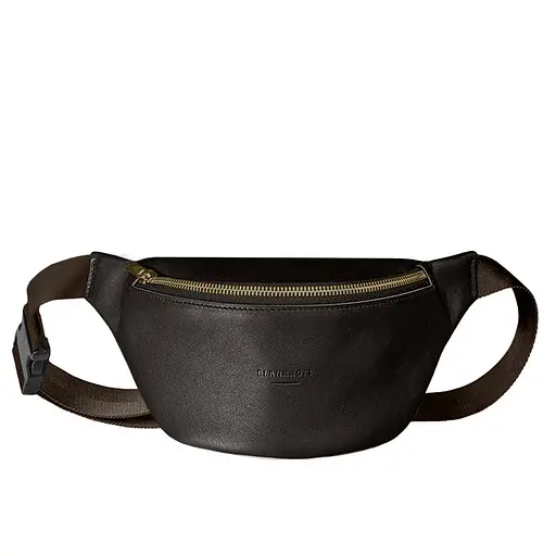 Шкіряна поясна сумка-бананка Kanny темно-коричнева - фото 7