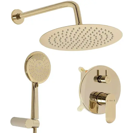 Душова система прихованого монтажу Rea Hyper + Box gold REA-P2001, Золотий - фото 1