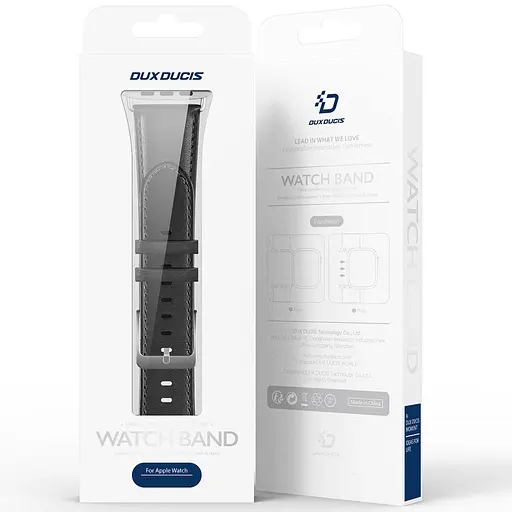 Ремешок Dux Ducis Leather Strap Classic для Apple Watch 42(ser.1-3)/44/45/46/49mm Black - фото 5