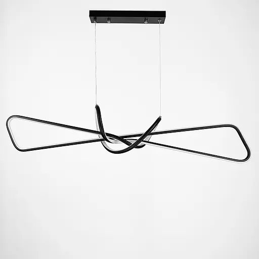 Сучасна чорна люстра AVIZE у корпусі 100 см | Арт. H35L-1000 BK | Line F - фото 2
