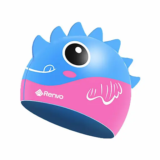 Дитяча Шапочка для плавання 6-12 років Renvo Sentani JR Блакитний, Рожевий OSFM (1SC300-56) - фото 6