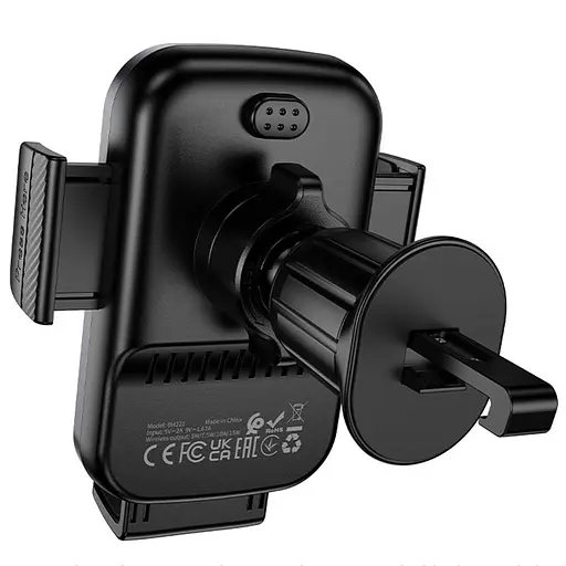 Автотримач з БЗП Borofone BH221 Path 15W (air outlet) Black / Metal gray - фото 4