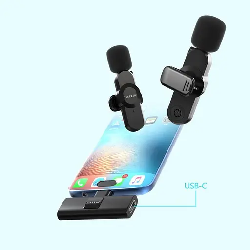 Мікрофонна радіосистема Earldom ET-MC8C USB-C Black [136108] - фото 5