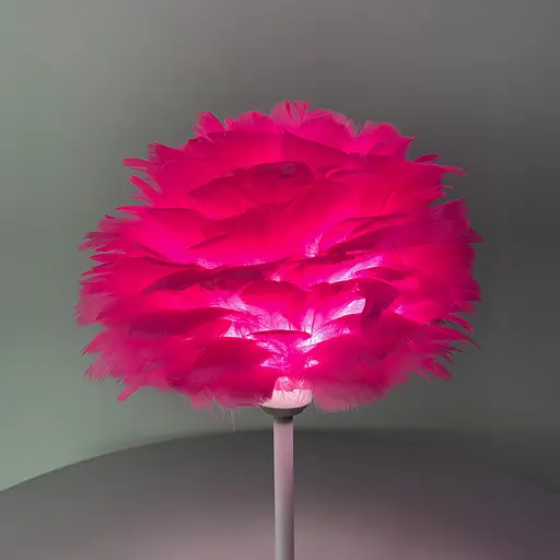 Настільний світильник з розовим пір’ям Line.F TAS 136 PK - фото 2