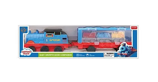 Поезд "Томас" 412-1, инерция, съемные вагоны, 3 мини поезда, в коробке (6975671112014) - фото 1