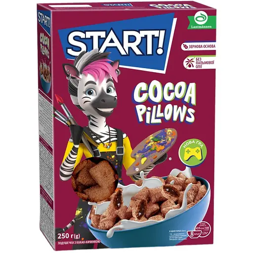 Подушечки Start з начинкою какао 250 г