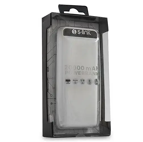 Универсальная зарядная батарея S-link IP-G21 20000Mah Power Bank c фонариком (Белый) - фото 6