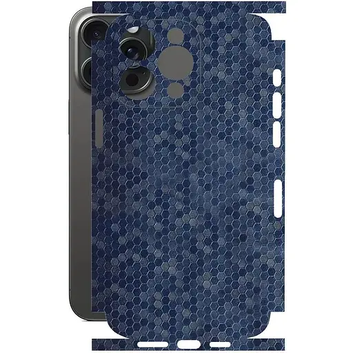 Захисна плівка StatusSKIN для Apple iPhone 15 Pro Max Корпус Вініл Соти сині - фото 1