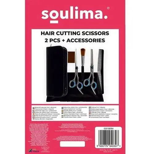 Перукарський набір Soulima 18084, 7 в 1 у футлярі з аксесуарами - фото 8