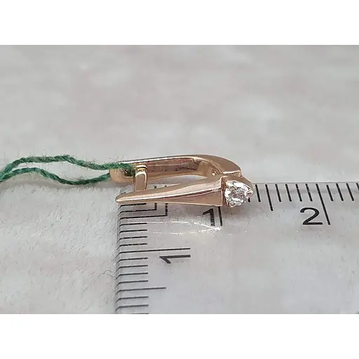 Золотые серьги ЮЗ "Багет" с бриллиантами. 21102 - фото 5